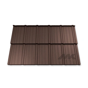 Металлочерепица МОРЕНО, ExtraMatt, RAL 8017, 0,5 мм, Модуль