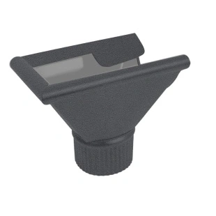 Воронка-заглушка левая D120/90, RAL 7021, ExtraMatt