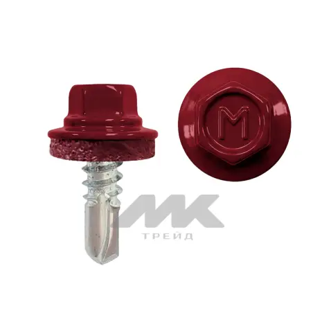 Саморез по металлу Daxmer 5,5*19 с шайбой EPDM со сверлом RAL3005