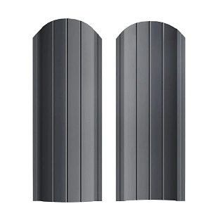 Штакетник Рубин СТАНДАРТ RAL 7024, ГЛЯНЕЦ, двусторонний