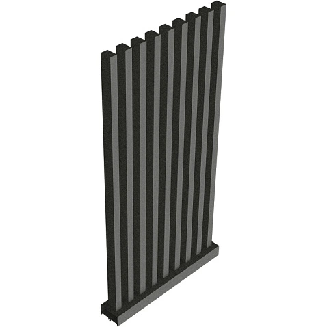 Забор Форпост AL, 60x40мм, зазор 50мм, срез 90°, RAL 9005 МУАР