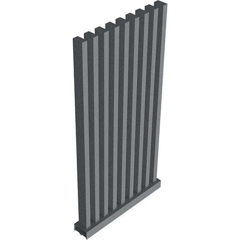 Забор Форпост AL, 80x40мм, зазор 50мм, срез 90°, RAL 7024 МУАР