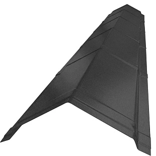 Конек домовидный штампованный, ExtraMatt , RAL 9005 (2,0 м)