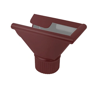 Воронка-заглушка правая D120/90 RAL 3005, ГЛЯНЕЦ