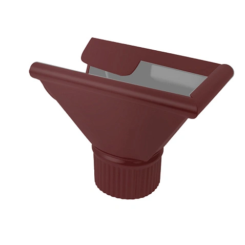 Воронка-заглушка правая D120/90 RAL 3005, ГЛЯНЕЦ