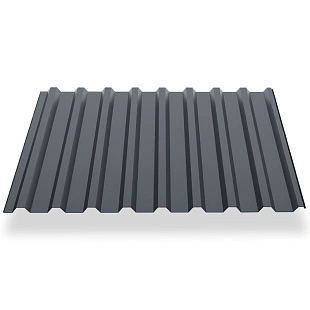 Профнастил МП20, ГЛЯНЕЦ, RAL7024, 0,5 мм, односторонний