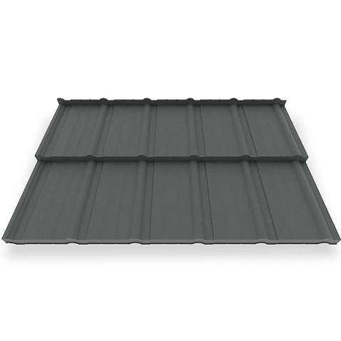 Металлочерепица МОРЕНО, МАТ, RAL 7016, 0,5 мм, Модуль