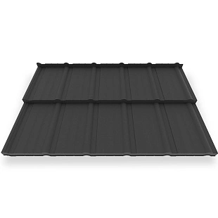 Металлочерепица МОРЕНО, ExtraMatt, RAL 7021, ,0,5 мм, Модуль