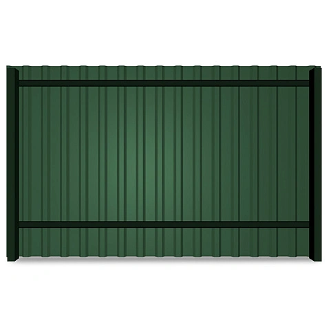 Профнастил МП20, ГЛЯНЕЦ, RAL6005, 0,45 мм, двусторонний