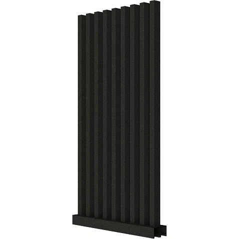 Забор Форпост AL, 60x40мм, зазор 50мм, срез 90°, RAL 9005 МУАР