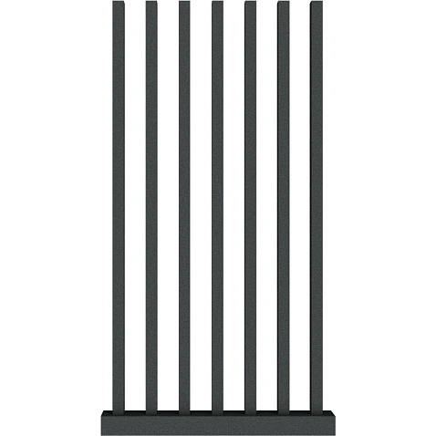 Забор Форпост AL, 60x40 мм, зазор 80мм, срез 90°, RAL 7016 МУАР