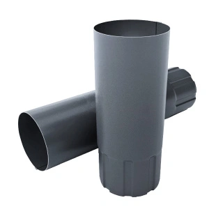 Труба круглая PRO, RAL 7024, D125x90, 3 м.