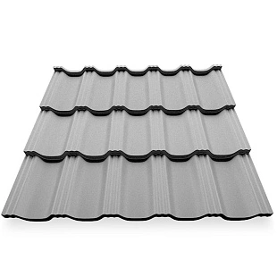 Металлочерепица ГЕРМАНО, ExtraMatt, RAL 7004, 0,5 мм, листовая