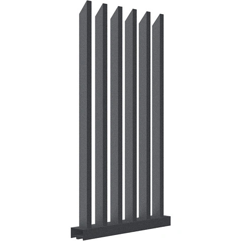 Забор Форпост AL, 80x40мм, зазор 100мм, срез 45°, RAL 7024 МУАР