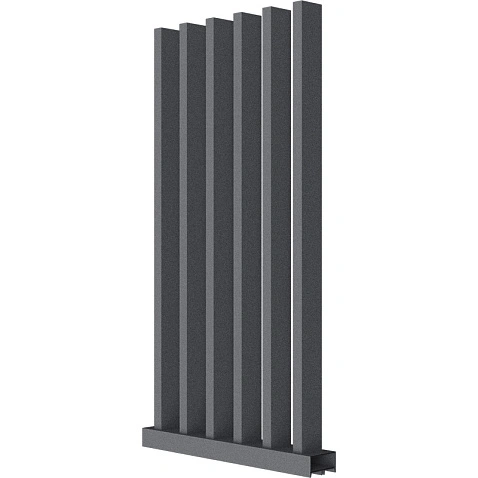 Забор Форпост AL, 100x40мм, зазор 100мм, срез 90°, RAL 7024 МУАР