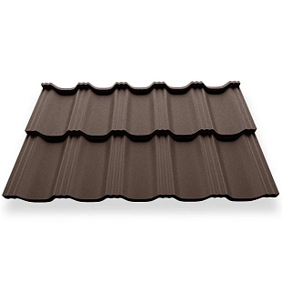 Металлочерепица ГЕРМАНО, ExtraMatt, RAL 8017, 0,5 мм, модуль