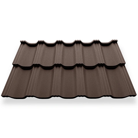 Металлочерепица ГЕРМАНО, ExtraMatt, RAL 8017, 0,5 мм, модуль