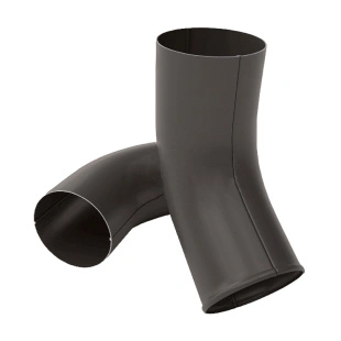 Колено трубы сливное PRO, RAL 8019, D125x90