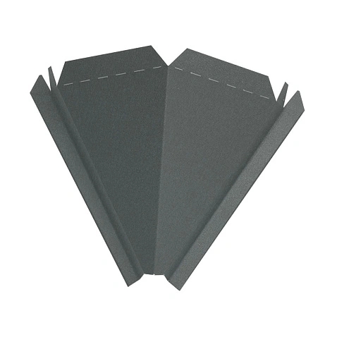 Заглушка конька домовидного конусная, PuralMatt, RAL 7016