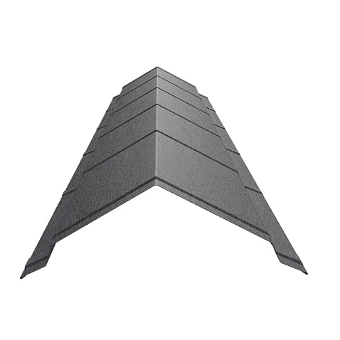 Конек домовидный штампованный, ExtraMatt , RAL 7024 (2,0 м)