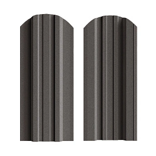 Штакетник Трапеция усил. ПРЕМИУМ RAL8019, МАТ, двусторонний