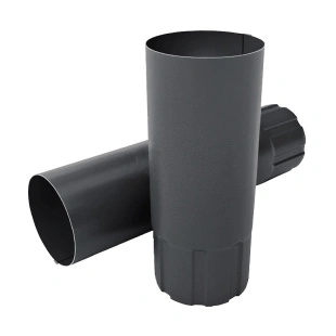 Труба круглая PRO, RAL 7021, D125x90, 3 м.