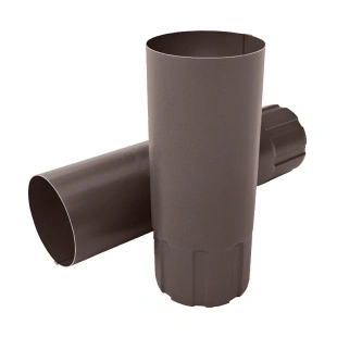 Труба круглая PRO, RAL 8017, D125x90, 3 м.