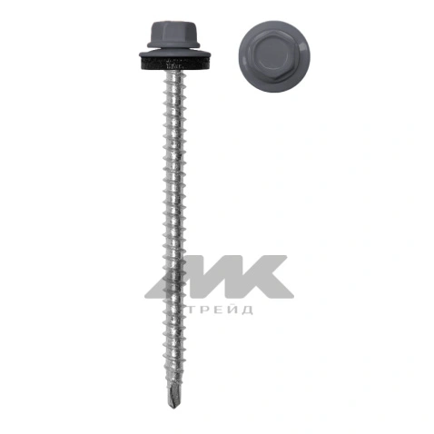 Кровельный саморез Daxmer 4,8*70 с шайбой EPDM со сверлом RAL7024