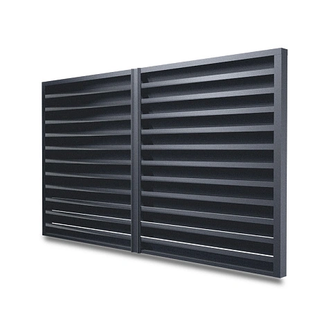 Забор-жалюзи ROUND (секция в сборе), МАТ, RAL 7024