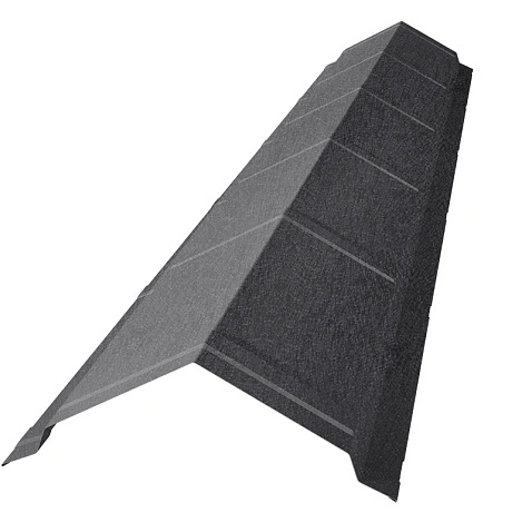 Конек домовидный штампованный, ExtraMatt , RAL 7024 (2,0 м)