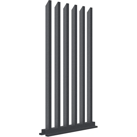 Забор Форпост AL, 60x40мм, зазор 100мм, срез 45°, RAL 7024 МУАР