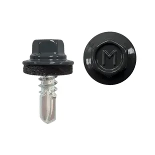 Саморез по металлу Daxmer 5,5*19 с шайбой EPDM со сверлом RAL9005