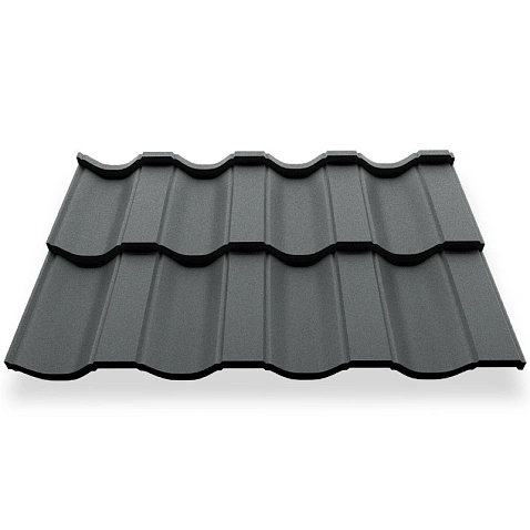 Металлочерепица НОРДО, МАТ, RAL 7016, 0,5 мм, модуль