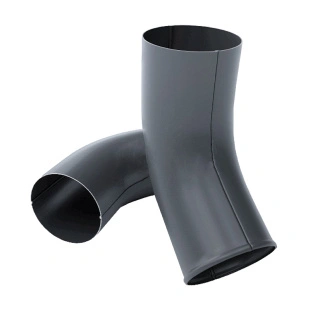 Колено трубы сливное PRO, RAL 7024, D125x90