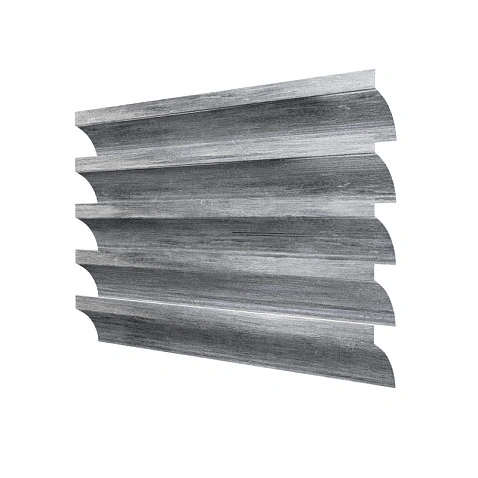 Забор-жалюзи ROUND (секция в сборе), PRINTECH, Античный дуб светло-серый