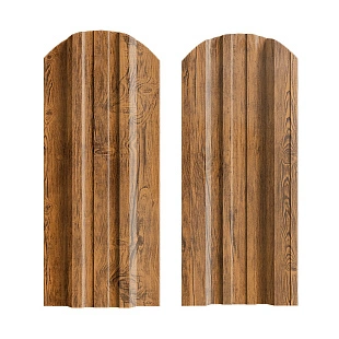 Штакетник Трапеция усил. ЭЛИТ, Золотой дуб, двусторонний