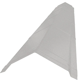 Конек домовидный штампованный, ExtraMatt , RAL 7004 (2,0 м)