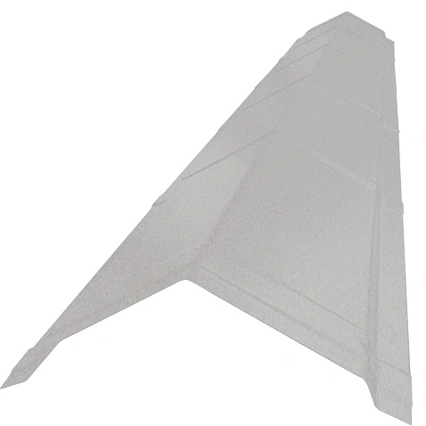 Конек домовидный штампованный, ExtraMatt , RAL 7004 (2,0 м)