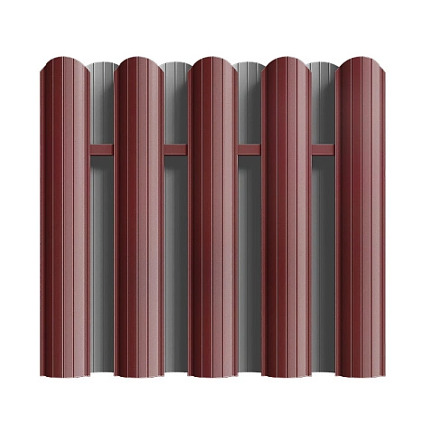 Штакетник Рубин СТАНДАРТ RAL3005, ГЛЯНЕЦ, односторонний