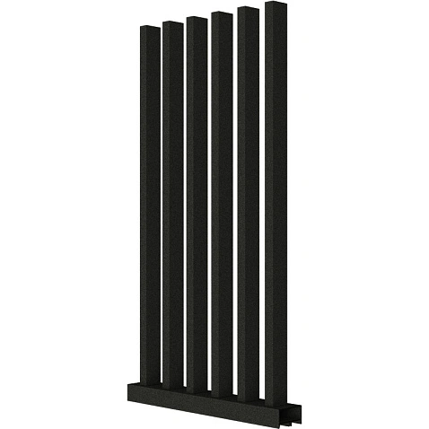 Забор Форпост AL, 80x40мм, зазор 100мм, срез 90°, RAL 9005 МУАР