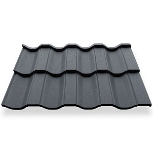 Металлочерепица НОРДО, МАТ, RAL 7024, 0,45 мм, модуль