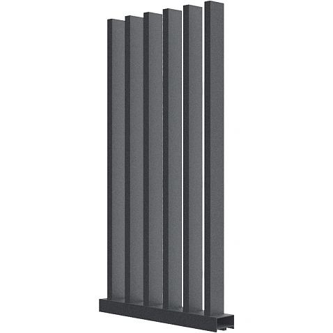 Забор Форпост AL, 100x40мм, зазор 100мм, срез 90°, RAL 7024 МУАР