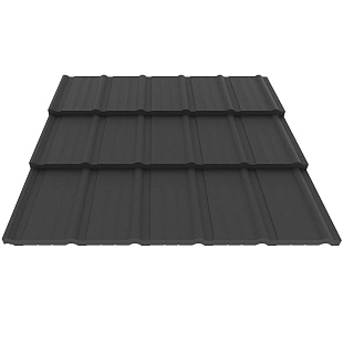 Металлочерепица МОРЕНО, ExtraMatt, RAL 7021, 0,5 мм, Листовая