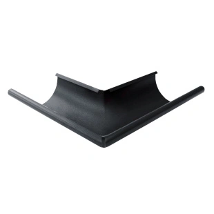 Угол желоба наружный PRO, RAL 9005, D125x90
