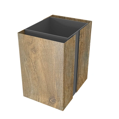 Декоративная накладка на столб 100*100, PRINTECH, Античный дуб золотой. 2м.п.