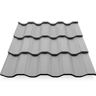 Металлочерепица НОРДО, ExtraMatt, RAL 7004, 0,5 мм, листовая