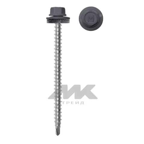 Кровельный саморез Daxmer 4,8*70 с шайбой EPDM со сверлом RAL7024