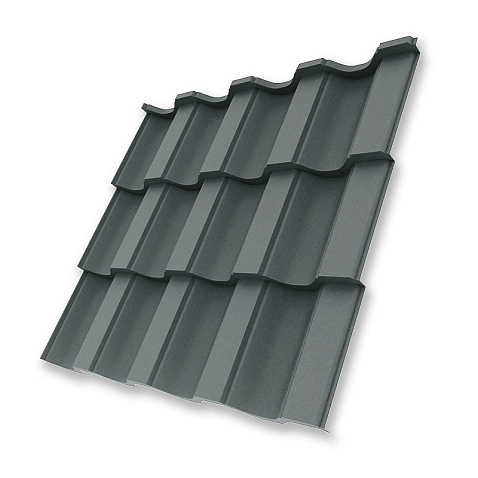 Металлочерепица НОРДО, A-Matt, RAL 7016, 0,5 мм, листовая