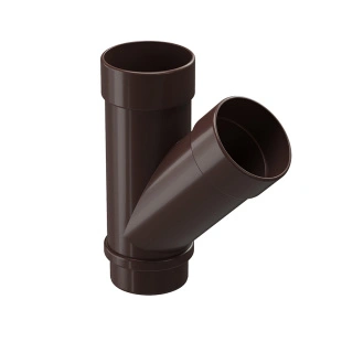 Тройник Docke Lux D100, пластиковый RAL 8019