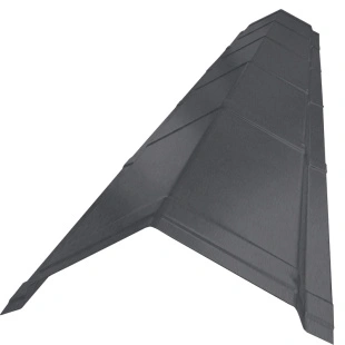 Конек домовидный штампованный, ExtraMatt, RAL 7021 (2,0 м)